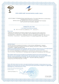Свидетельство о государственной регистрации LITOGRIP FLOOR